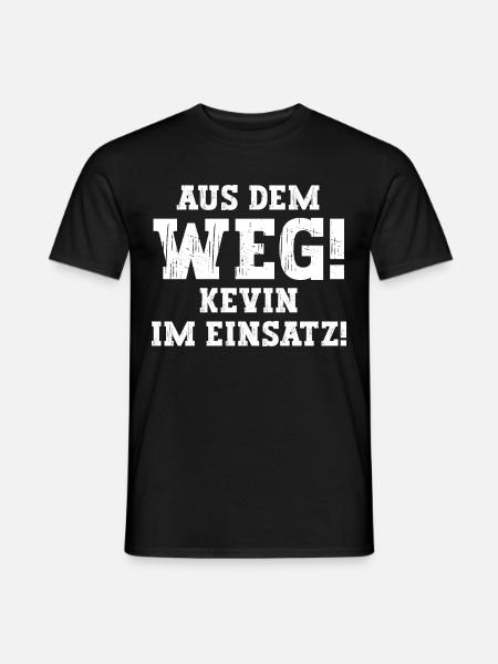 Kevin Lustiger Spruch Vorname Name Kevin - Männer T-Shirt - Schwarz