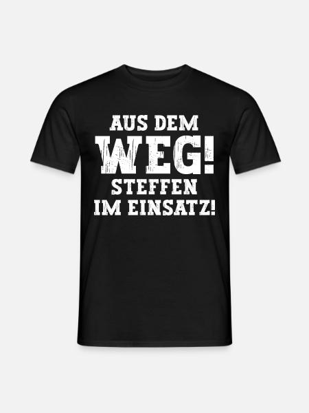 Steffen Lustiger Spruch Vorname Name Steffen - Männer T-Shirt - Schwarz