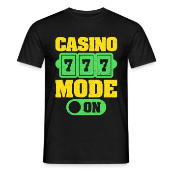 Mode fan de jeu sur casino - T-shirt homme - noir - Devant - AI Model Male 178 light (178cm)