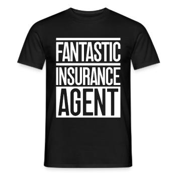 Insurance Agent Costume Fantastic Agent Medicare - Men's T-Shirt - black - Front - AI Model Male 178 light (178cm)