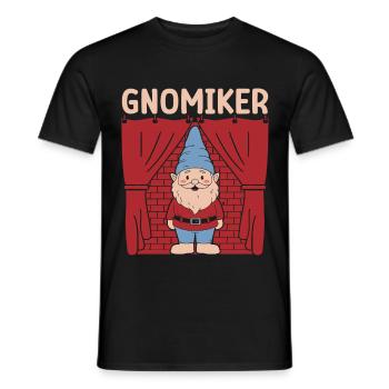 Nain de jardin Costume Gnome Gnome - T-shirt homme - noir - Devant - AI Model Male 178 light (178cm)