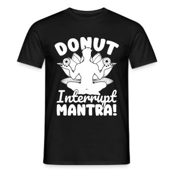 Pilates Enthusiasts Donut Interrupt Mantra Pilates - Men's T-Shirt - black - Front - AI Model Male 178 light (178cm)