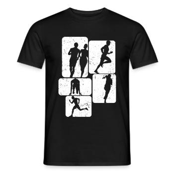 Marathon Types Motivation Running Gift - Männer T-Shirt - Schwarz - Vorne - AI Model Male 178 light (178cm)