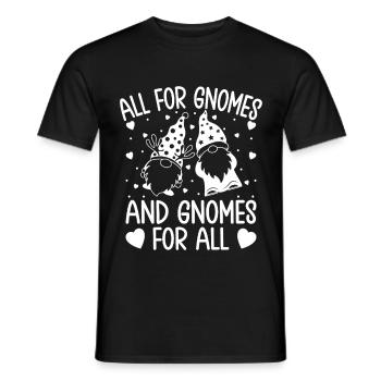 Costume de Gnome Hommes Tout Pour Gnomes & Gnomes Pour Tous - T-shirt homme - noir - Devant - AI Model Male 178 light (178cm)