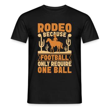 Western Rider Rodeo Only Require Cowgirls Rodeo - Men's T-Shirt - black - Front - AI Model Male 178 light (178cm)