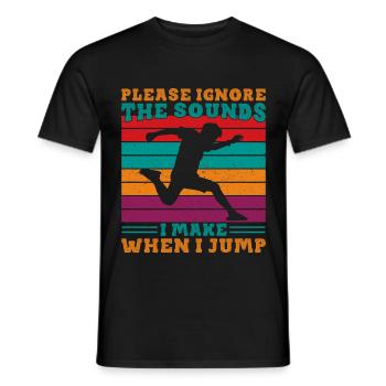 Athlètes d’athlétisme, ignorez les sons - T-shirt homme - noir - Devant - AI Model Male 178 light (178cm)