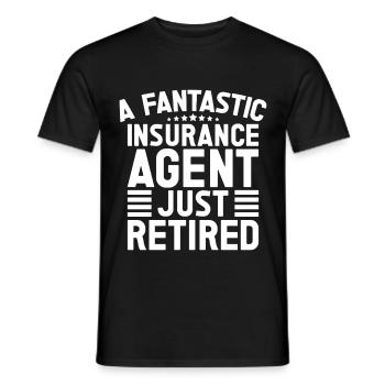 Costume d’agent d’assurance Medicare tout juste retraité - T-shirt homme - noir - Devant - AI Model Male 178 light (178cm)