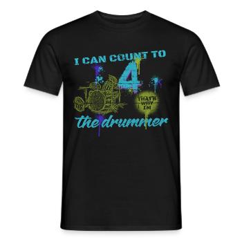 Batteur Batterie Batterie Batteur Batterie Batterie - T-shirt homme - noir - Devant - AI Model Male 178 light (178cm)