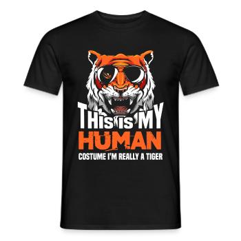 tiger - Men's T-Shirt - black - Front - AI Model Male 178 light (178cm)