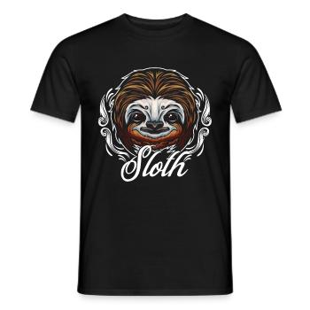 Faultier Faulheit Chill Entspannen Geschenk - Männer T-Shirt - Schwarz - Vorne - AI Model Male 178 light (178cm)