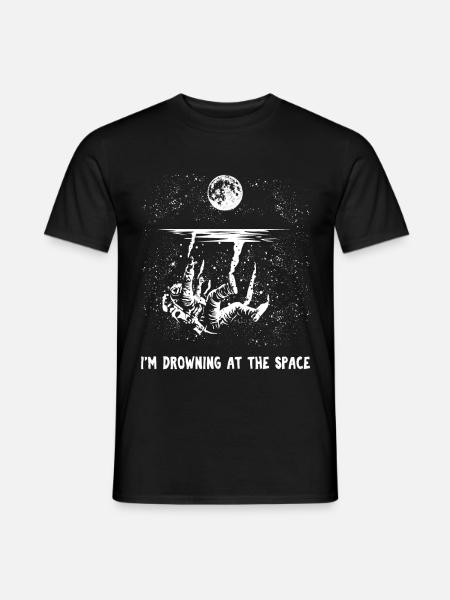 Spaceman astronaut cosmonaut gift - Men's T-Shirt - black