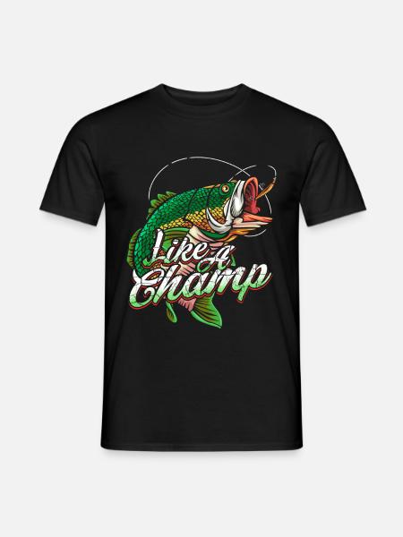fishing rod - Men's T-Shirt - black