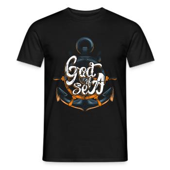 God Of Sea - Männer T-Shirt - Schwarz - Vorne - AI Model Male 178 light (178cm)