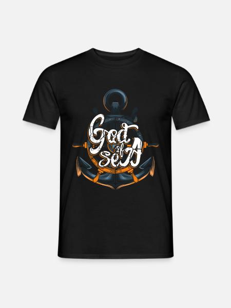 Dieu de mer - T-shirt homme - noir