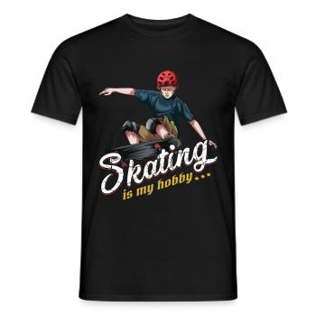 Skating - Männer T-Shirt - Schwarz - Vorne - AI Model Male 178 light (178cm)