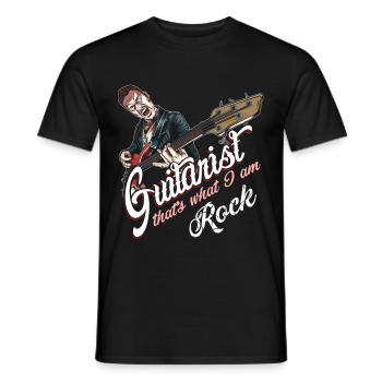 Rockabilly guitarist - Men's T-Shirt - black - Front - AI Model Male 178 light (178cm)