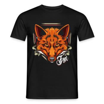 Forest dweller fox forest animal animal - Men's T-Shirt - black - Front - AI Model Male 178 light (178cm)