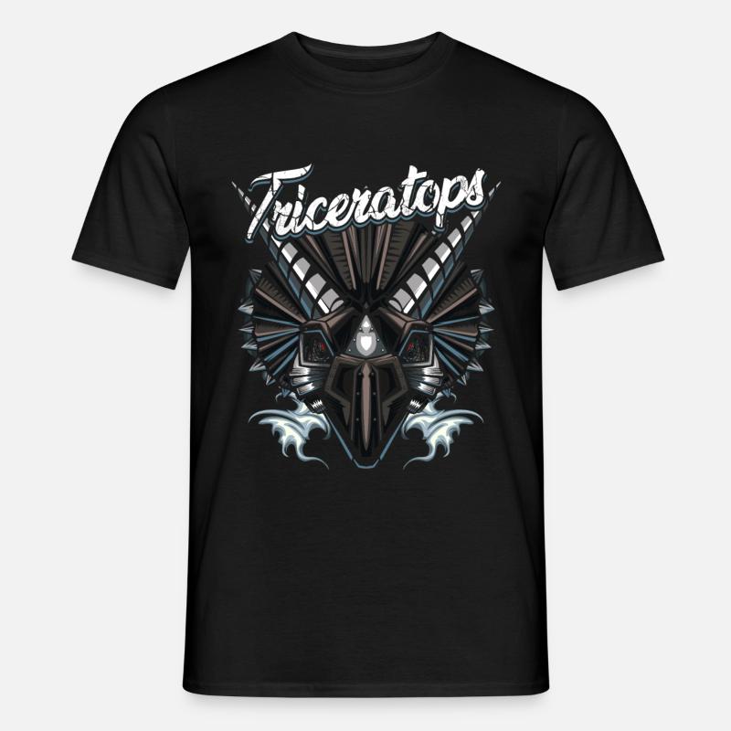 Roboter Dino - Männer T-Shirt - Schwarz