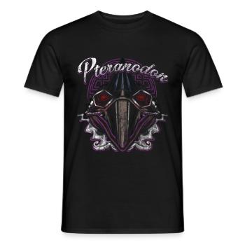 Cyborg Pteranodon Dinosaur Scifi - T-shirt homme - noir - Devant - AI Model Male 178 light (178cm)