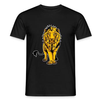 Modern lion - Men's T-Shirt - black - Front - AI Model Male 178 light (178cm)