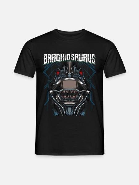Cyborg Brachiosaurus Dinosaure Scifi - T-shirt homme - noir