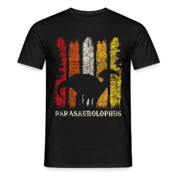Parasaurolophus dinosaur - Men's T-Shirt - black - Front - AI Model Male 178 light (178cm)