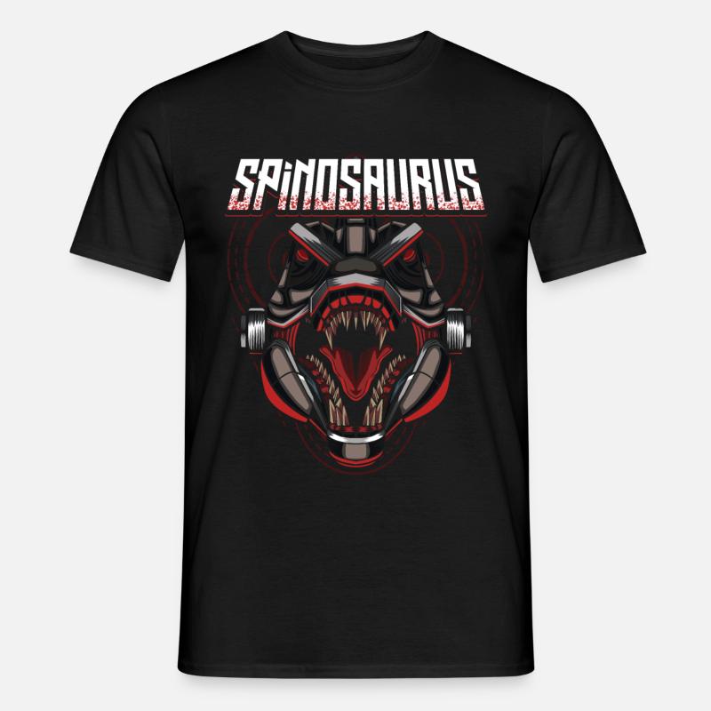 Cyborg Spinosaurus Scifi - Männer T-Shirt - Schwarz