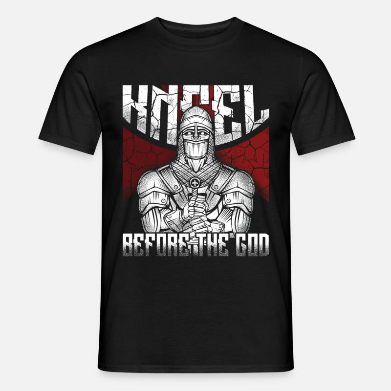 Kreuzritter - Männer T-Shirt - Schwarz