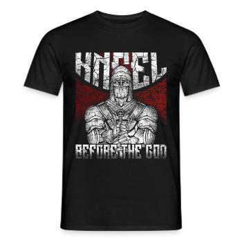 Knights Templar disant chevalerie - T-shirt homme - noir - Devant - AI Model Male 178 light (178cm)