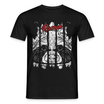 Cadeau de raton laveur de visage de raton laveur - T-shirt homme - noir - Devant - AI Model Male 178 light (178cm)