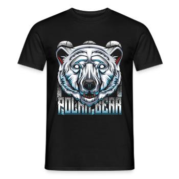 ours blanc - T-shirt homme - noir - Devant - AI Model Male 178 light (178cm)