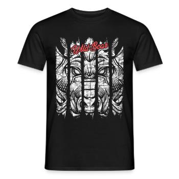 Boar Modern Trendy Warthog - Men's T-Shirt - black - Front - AI Model Male 178 light (178cm)