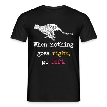 Cheetah disant des énonciations drôles - T-shirt homme - noir - Devant - AI Model Male 178 light (178cm)