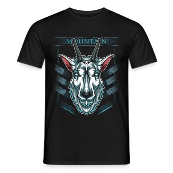 Chèvre de montagne à la mode Animal sauvage - T-shirt homme - noir - Devant - AI Model Male 178 light (178cm)