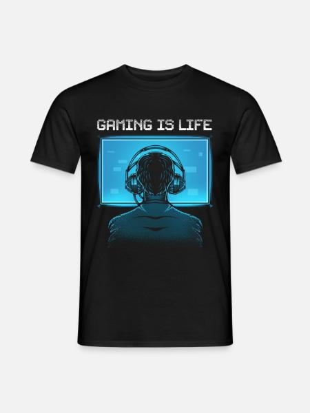 Gaming is Life - Men's T-Shirt - black