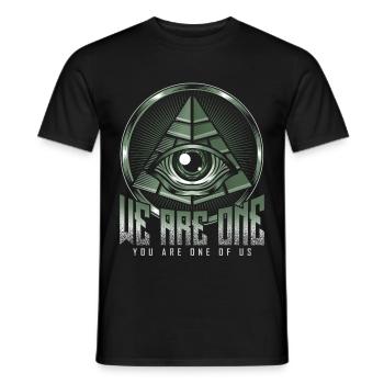 L'oeil d'Illuminati - T-shirt homme - noir - Devant - AI Model Male 178 light (178cm)