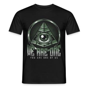 Œil de pyramide - T-shirt homme - noir - Devant - AI Model Male 178 light (178cm)