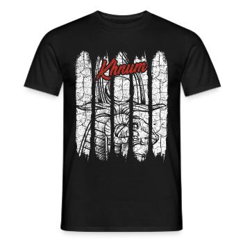 Vintage Style rétro Khnum Silhouette Dieu - T-shirt homme - noir - Devant - AI Model Male 178 light (178cm)