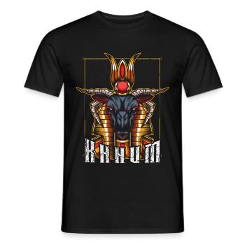 Chenemu Khnum God Deity Fertility Nile - Men's T-Shirt - black - Front - AI Model Male 178 light (178cm)