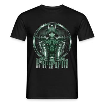 Fertility God Chnum Egyptian Egypt - Men's T-Shirt - black - Front - AI Model Male 178 light (178cm)