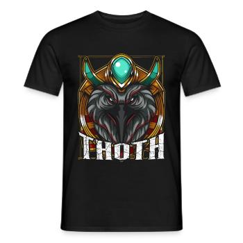 Thoth Thot Ägyptischer Gott Gottheit Ibis - Männer T-Shirt - Schwarz - Vorne - AI Model Male 178 light (178cm)