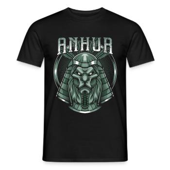 Gott des Krieges Anhur - Männer T-Shirt - Schwarz - Vorne - AI Model Male 178 light (178cm)