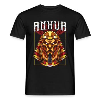 Egyptian god of hunting Anhur - Men's T-Shirt - black - Front - AI Model Male 178 light (178cm)