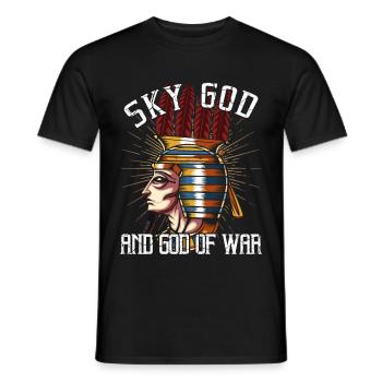Egyptian god of heaven Anhur - Men's T-Shirt - black - Front - AI Model Male 178 light (178cm)