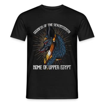 Anupet Egyptian goddess - Men's T-Shirt - black - Front - AI Model Male 178 light (178cm)