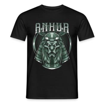 God of War Anhur Egyptian Egypt deity - Men's T-Shirt - black - Front - AI Model Male 178 light (178cm)