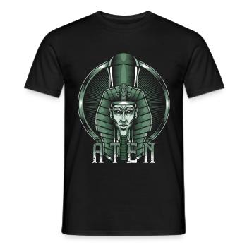 Sun god Aten Egyptian Egypt deity - Men's T-Shirt - black - Front - AI Model Male 178 light (178cm)