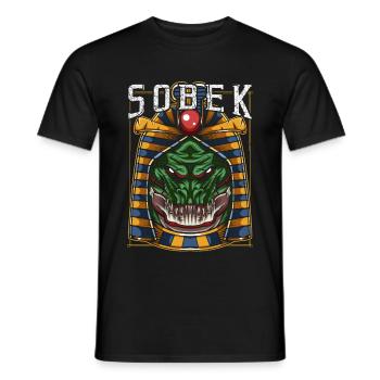 Sobek Mythologie Gott Gottheit Ägyptisch Krokodil - Männer T-Shirt - Schwarz - Vorne - AI Model Male 178 light (178cm)