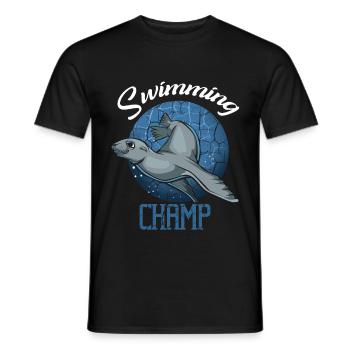 Seelöwe - Männer T-Shirt - Schwarz - Vorne - AI Model Male 178 light (178cm)