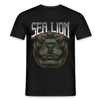 Seelöwe Seelöwen Meerestier Wildnis Wildtier - Männer T-Shirt - Schwarz - Vorne - AI Model Male 178 light (178cm)